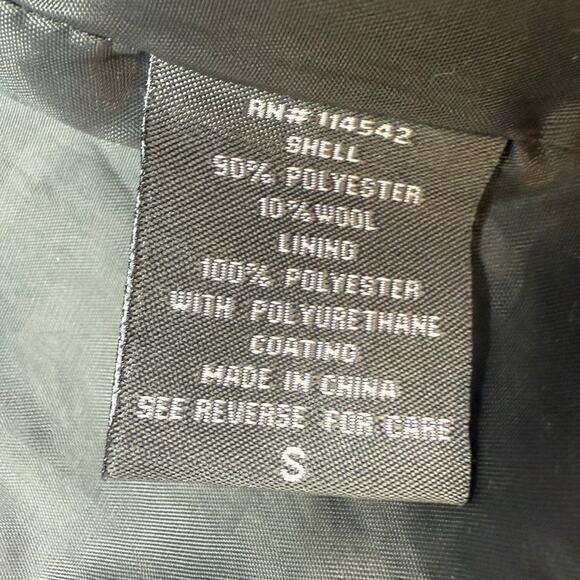 JOUJOU Women's / Junior's Plaid Button Up Belted Coat Jacket Size S White Gray - Picture 7 of 11